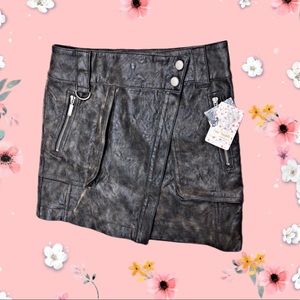 Free People Leather Skirt🖤🖤🖤